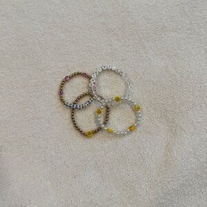 Altar'd State Beaded Bracelet Set with Smiley Accents